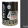 грунт-эмаль №4 по ржавчине 3в1 черная RAL9004 INDUSTRIAL DETOP (750мл)